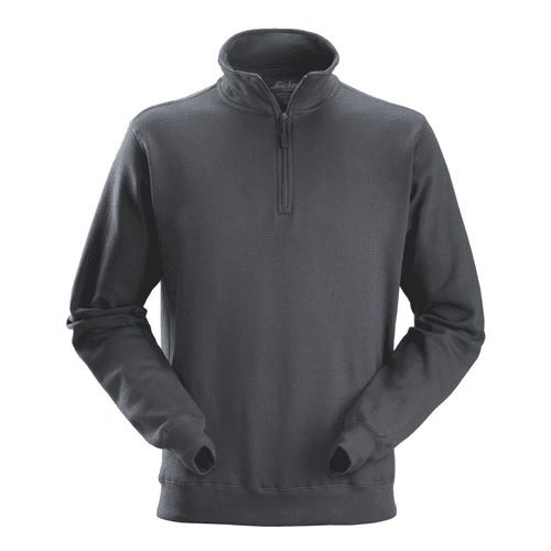 Snickers sweatshirt 2818 met korte rits, steel grey