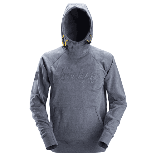 Snickers logo hoodie 2881, dark blue melange