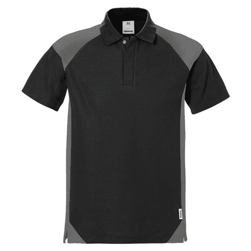 Fristads poloshirt 7047 PHV, zwart/grijs