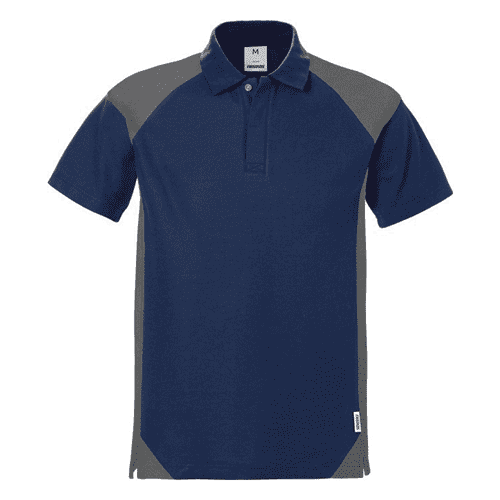 Fristads poloshirt 7047 PHV, marineblauw/grijs