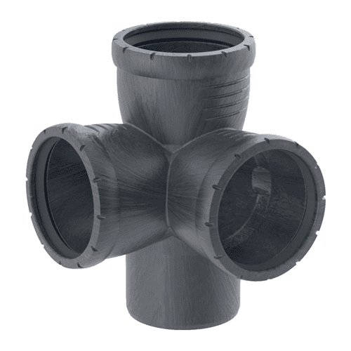 Geberit Silent-Pro hoek T-stuk 87,5gr