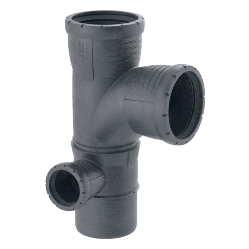 Geberit Silent-Pro gecombineerde hoek T-stuk 87,5gr