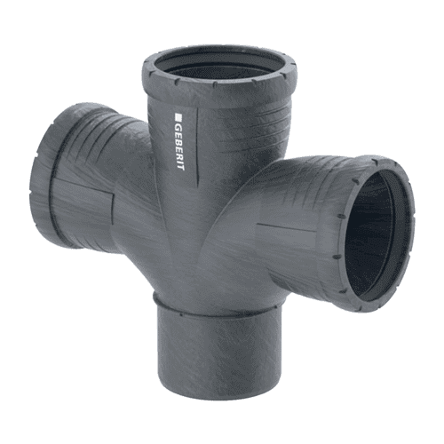 Geberit Silent-Pro dubbel stroom T-stuk 87,5gr