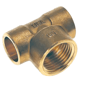 Bonfix messing T-stuk (cap. x bi.dr. x cap.)