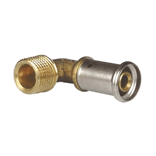 Henco, messing overgangsknie 90gr pers/bu.dr.