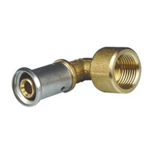 Henco, messing overgangsknie 90gr pers/bi.dr.