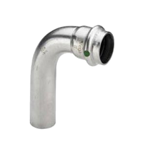 Sanpress Inox bocht 90gr met SC-Contur RVS, pers x insteek