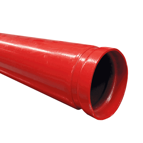 Vlambuis RAL 3000 rood (poedercoating) 2-zijdig gegroefd