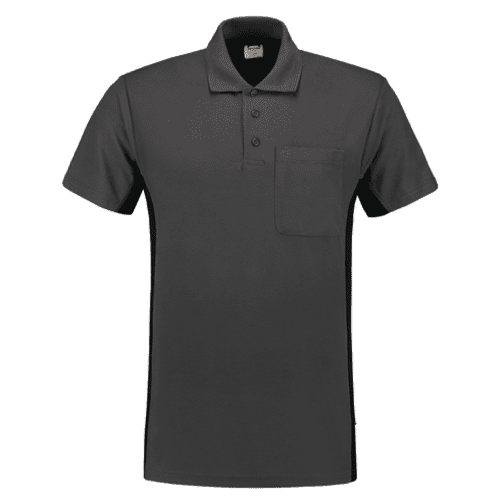 Tricorp poloshirt bi-color dark grey - black (TP2000)
