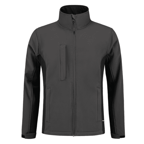 Tricorp softshell jack bi-color, dark grey - black (TJ2000)