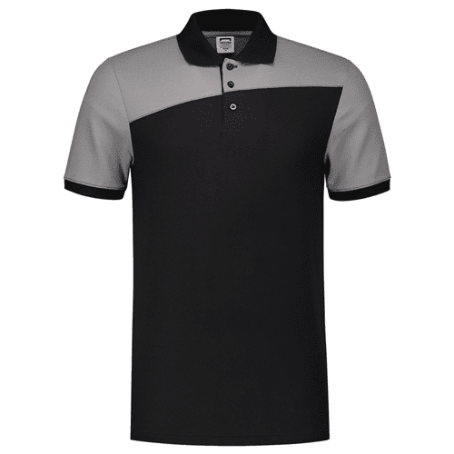 Tricorp poloshirt bicolor naden, black-grey (202006)