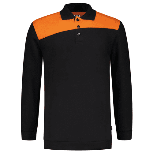 Tricorp polosweater bicolor naden, black-orange
