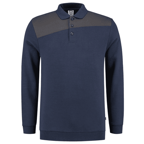 Tricorp polosweater bicolor naden, ink-darkgrey